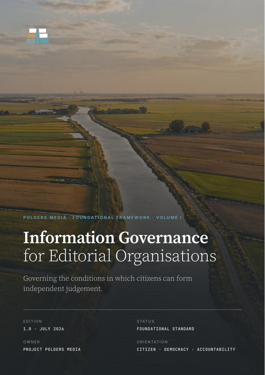 Cover of Information Governance for Editorial Organisations, Volume I